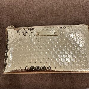 Kate Spade Metallic Gold Cosmetic Bag